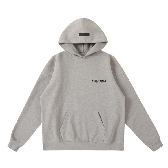 Fear of God Tops - ESSENTIALS FEAR FOG GOD DARK OATMEAL PULLOVER HOODIE SIZE XS
